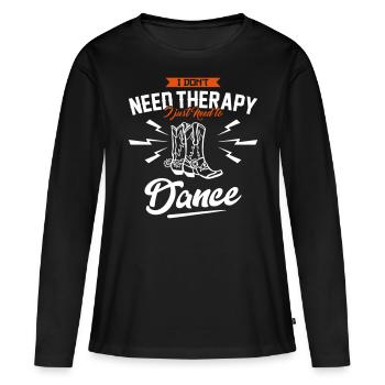 I Need to dance - T-shirt manches longues Premium bio Femme - noir - Devant - Julia (174cm)