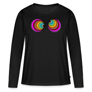 médicaments yeux - T-shirt manches longues Premium bio Femme - noir - Devant - Julia (174cm)