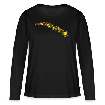 Sternschnuppe extrem - Frauen Premium Bio Langarmshirt - Schwarz - Vorne - Julia (174cm)