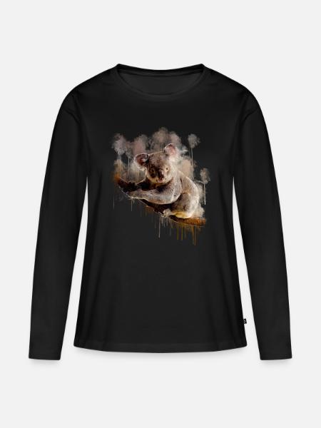 Koala bear australia gift shirt - Women's Premium Organic Long Sleeve Shirt - black