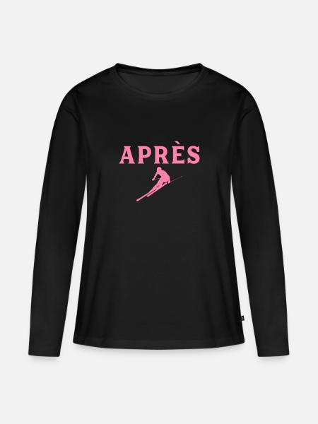 Apres Ski Apres Skiing - Frauen Premium Bio Langarmshirt - Schwarz