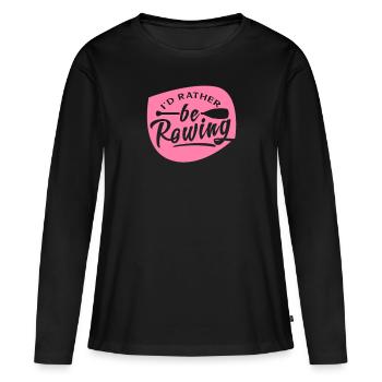 Rameur aviron aviron aviron aviron - T-shirt manches longues Premium bio Femme - noir - Devant - Julia (174cm)
