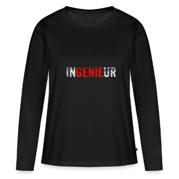Ingenieur - Frauen Premium Bio Langarmshirt - Schwarz - Vorne - Julia (174cm)