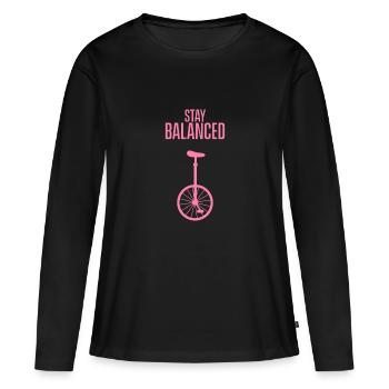 Monocycle monocycle monocycle monocycle Monocycle fille - T-shirt manches longues Premium bio Femme - noir - Devant - Julia (174cm)