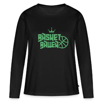 Basketball Basketball Basketball Basketball - Frauen Premium Bio Langarmshirt - Schwarz - Vorne - Julia (174cm)