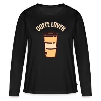 Coffee Liebhbaber Coffee Break Drink - Women's Premium Organic Long Sleeve Shirt - black - Front - Julia (174cm)