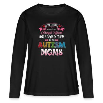 Autism Support Awareness - Women's Premium Organic Long Sleeve Shirt - black - Front - Julia (174cm)