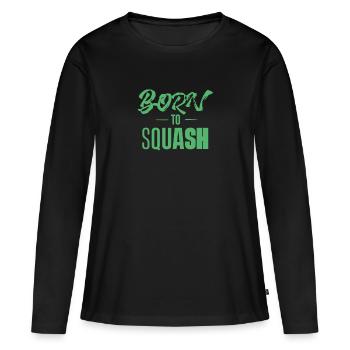 Joueur de squash de l’équipe Squash Squashen Squash jeu de squash - T-shirt manches longues Premium bio Femme - noir - Devant - Julia (174cm)
