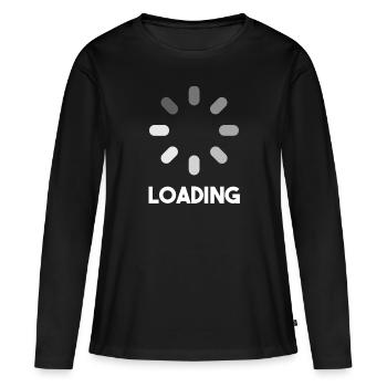Loading laden Computer - Frauen Premium Bio Langarmshirt - Schwarz - Vorne - Julia (174cm)