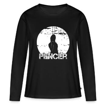 Escrime d’escrime d’escrime Escrime - T-shirt manches longues Premium bio Femme - noir - Devant - Julia (174cm)