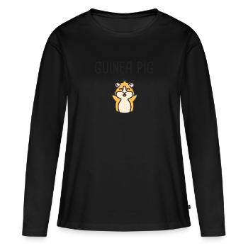 Cochon d'Inde maman cochon d'Inde - T-shirt manches longues Premium bio Femme - noir - Devant - Julia (174cm)