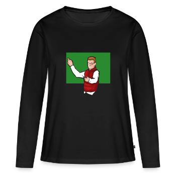 Enseignant au tableau - T-shirt manches longues Premium bio Femme - noir - Devant - Julia (174cm)