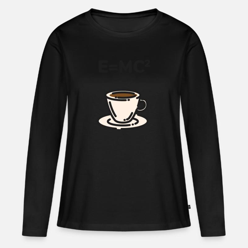 Energy Milk Coffee Coffee - Maglia a maniche lunghe ecologica premium da donna - nero
