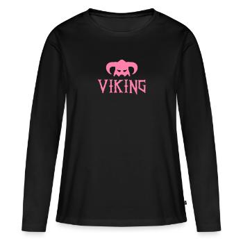 Viking Vikings Vikings Germanin Viking - T-shirt manches longues Premium bio Femme - noir - Devant - Julia (174cm)