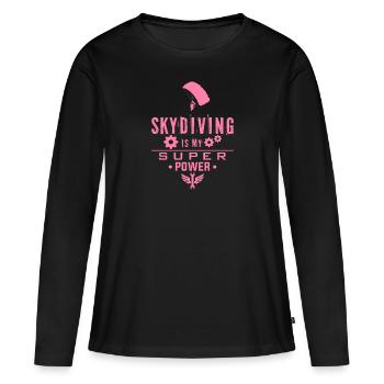 Parachute - T-shirt manches longues Premium bio Femme - noir - Devant - Julia (174cm)
