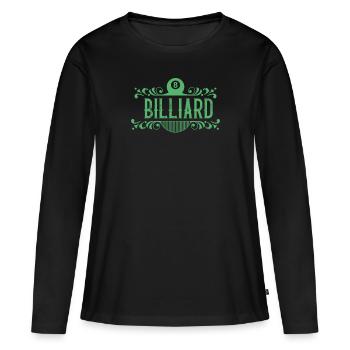 Billard - Frauen Premium Bio Langarmshirt - Schwarz - Vorne - Julia (174cm)