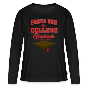 Collège de graduation - T-shirt manches longues Premium bio Femme - noir - Devant - Julia (174cm)