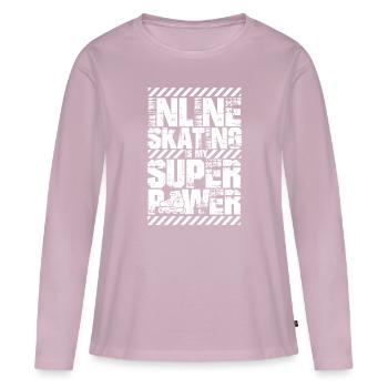 Inline Skaters - Women's Premium Organic Long Sleeve Shirt - dusky pink - Front - Julia (174cm)