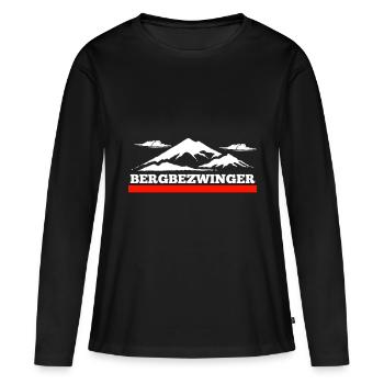 Bergsteiger - Frauen Premium Bio Langarmshirt - Schwarz - Vorne - Julia (174cm)