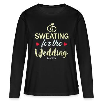 Bachelorette de mariage partie mariage cadeau d'amour - T-shirt manches longues Premium bio Femme - noir - Devant - Julia (174cm)