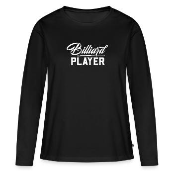 Billard - Frauen Premium Bio Langarmshirt - Schwarz - Vorne - Julia (174cm)