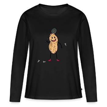 Tennis Match Tennis Player Tennis Match Peanut - Women's Premium Organic Long Sleeve Shirt - black - Front - Julia (174cm)