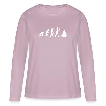 Meditation Meditieren Spiritualität - Frauen Premium Bio Langarmshirt - Altrosa - Vorne - Julia (174cm)