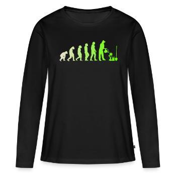 Evolution Jardinage Jardinage jardinage jardinage - T-shirt manches longues Premium bio Femme - noir - Devant - Julia (174cm)