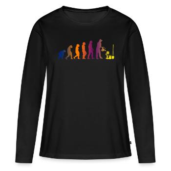 Evolution Jardinage Jardinage jardinage jardinage - T-shirt manches longues Premium bio Femme - noir - Devant - Julia (174cm)