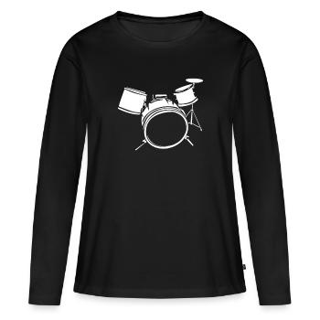 Drummer Drums Drums - Women's Premium Organic Long Sleeve Shirt - black - Front - Julia (174cm)