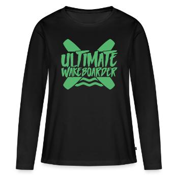Wakeboard wakeboard wakeboard de wakeboard de la corde - T-shirt manches longues Premium bio Femme - noir - Devant - Julia (174cm)