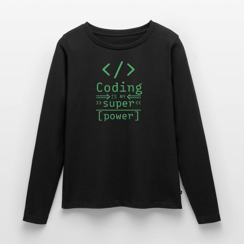 Programmieren Software Programmierer Code Coder Frauen Premium Bio Langarmshirt