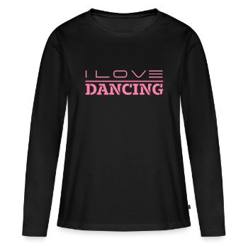 Danseur Danse Danse Danse École de danse - T-shirt manches longues Premium bio Femme - noir - Devant - Julia (174cm)