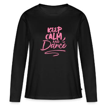 Danse - T-shirt manches longues Premium bio Femme - noir - Devant - Julia (174cm)