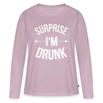partie - T-shirt manches longues Premium bio Femme - rose poudré - Devant - Julia (174cm)