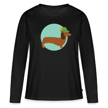 chasseur - T-shirt manches longues Premium bio Femme - noir - Devant - Julia (174cm)
