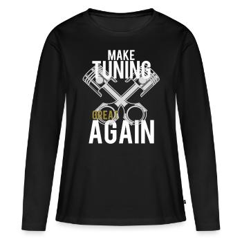 Tuning - Women's Premium Organic Long Sleeve Shirt - black - Front - Julia (174cm)