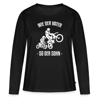 Motocross Motorradfahren Motorradfahrer - Frauen Premium Bio Langarmshirt - Schwarz - Vorne - Julia (174cm)