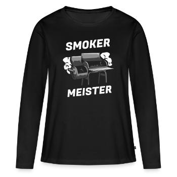 Smoker Master BBQ BBQ - T-shirt manches longues Premium bio Femme - noir - Devant - Julia (174cm)