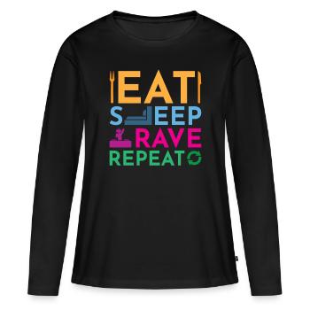 Rave Dance Electro - T-shirt manches longues Premium bio Femme - noir - Devant - Julia (174cm)