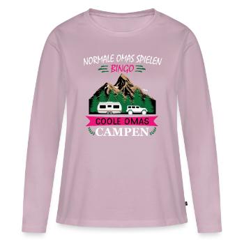 Cool Granny Camping Camping Granny - Women's Premium Organic Long Sleeve Shirt - dusky pink - Front - Julia (174cm)