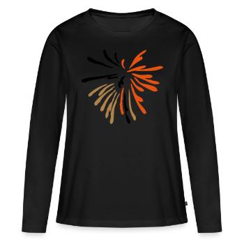 feu artifice musicale - T-shirt manches longues Premium bio Femme - noir - Devant - Julia (174cm)