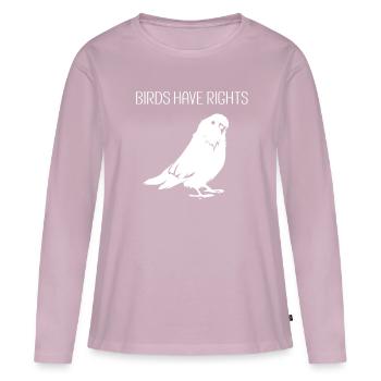 Vögel Vogel beobachten - Frauen Premium Bio Langarmshirt - Altrosa - Vorne - Julia (174cm)