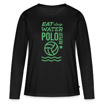 Water polo Water polo Water polo Water polo - Women's Premium Organic Long Sleeve Shirt - black - Front - Julia (174cm)