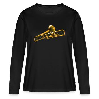 Wind instrument - Women's Premium Organic Long Sleeve Shirt - black - Front - Julia (174cm)