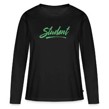 Etudier étudiant Etudes Université Université - T-shirt manches longues Premium bio Femme - noir - Devant - Julia (174cm)
