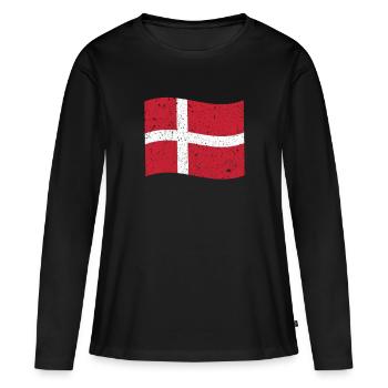 Denmark Flag Denmark Flag Dansk Flag - Women's Premium Organic Long Sleeve Shirt - black - Front - Julia (174cm)
