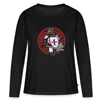 Crusader Knight Christianity Christian Crusade - Women's Premium Organic Long Sleeve Shirt - black - Front - Julia (174cm)