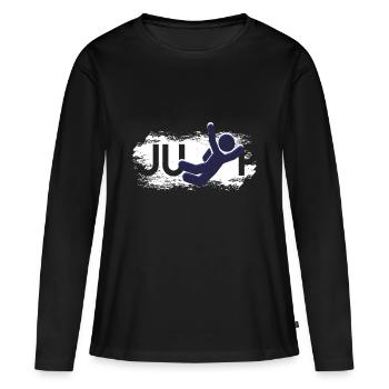 Base Jumping Fallschirm Springen Geschenk - Frauen Premium Bio Langarmshirt - Schwarz - Vorne - Julia (174cm)