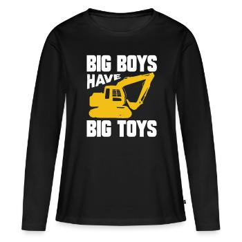 Dredge driver Excavator Dredging construction site profession - Women's Premium Organic Long Sleeve Shirt - black - Front - Julia (174cm)